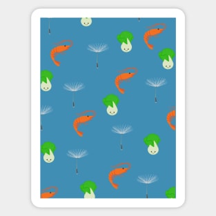 Prawn, Bok Choy and Dandelion Sticker